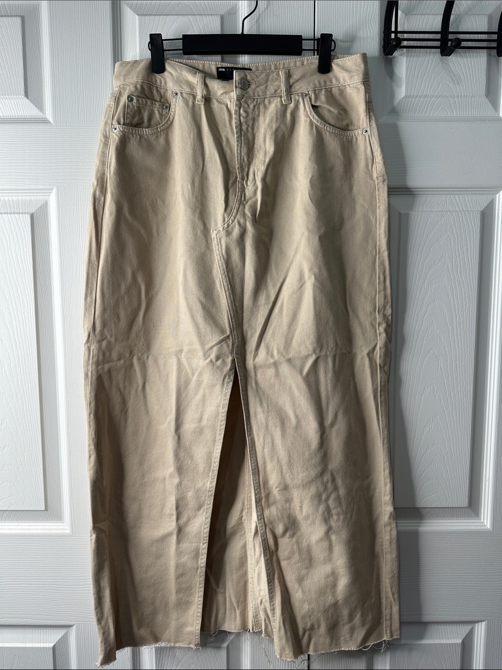 Cisco Beige Maxi Skirt with Front Slit